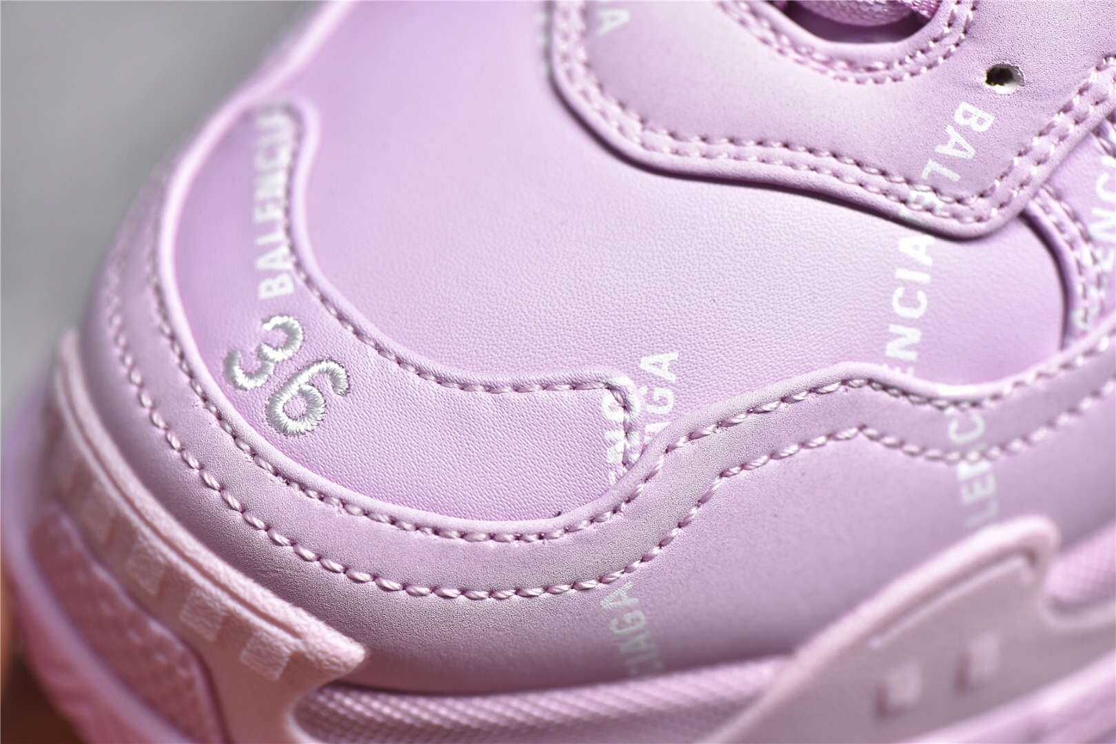Balenciaga Triple S Allover Logo Pink