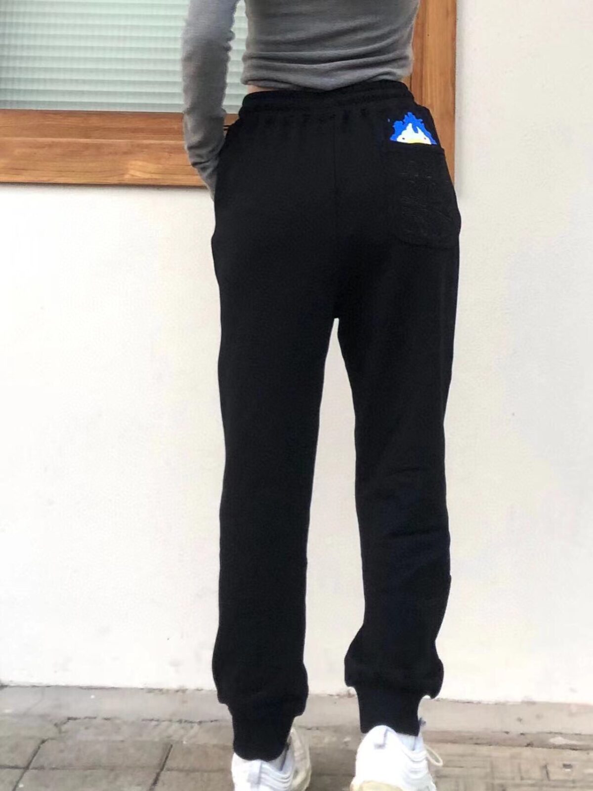 Howl's Moving Castle Flame Embroidery Logo Pants