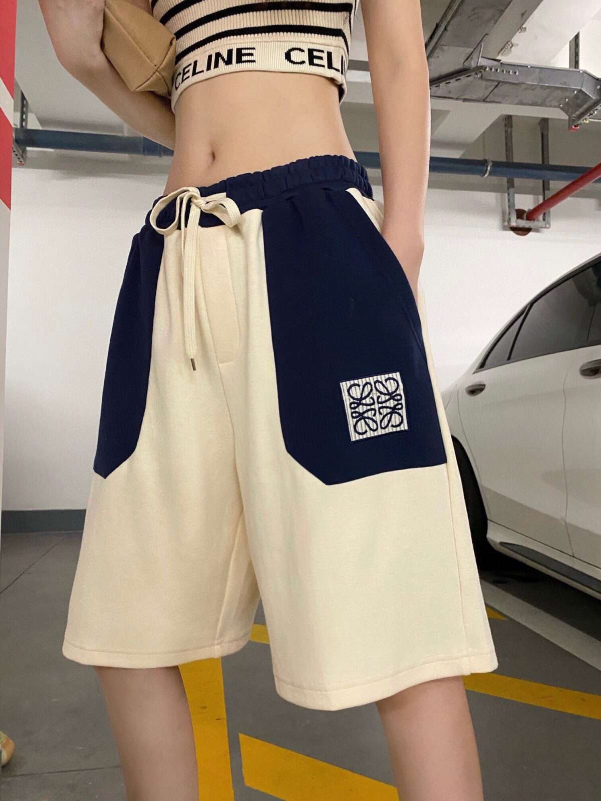 Totoro Embroidery Logo Joint Color Short