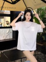24ss Fake Pocket 3D Embossment 3M Reflective Logo T-Shirt