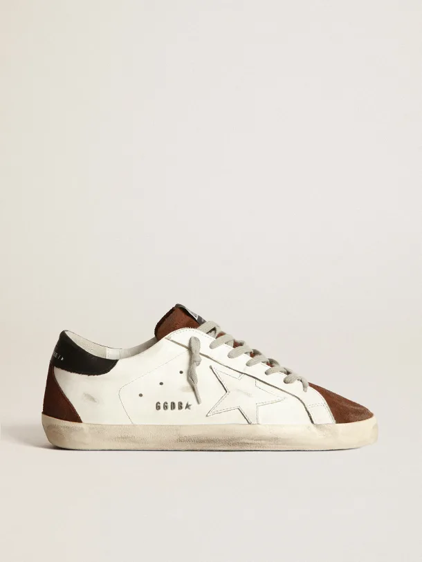 Two-tone white and brown Super-Star sneakers