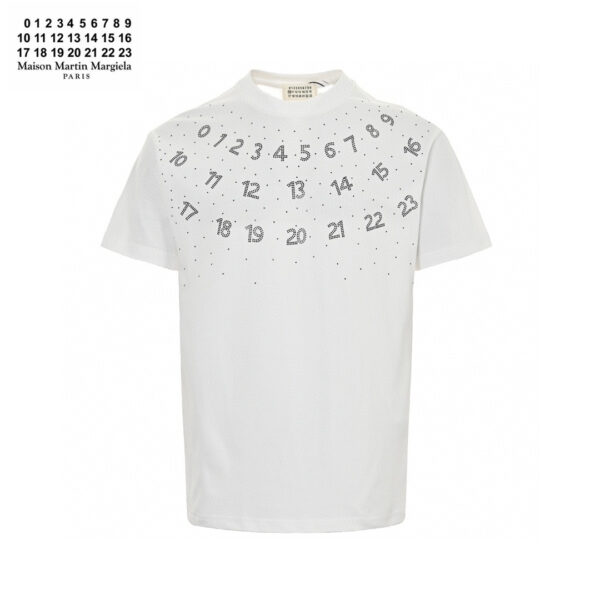 MM6 Numbers Rhinestone Logo T-Shirt