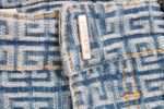 23SS 4G Full GG Logo Jacquard Weave Denim Short