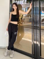 23Fw Embroidery Logo Jacquard Weave Braid Pants