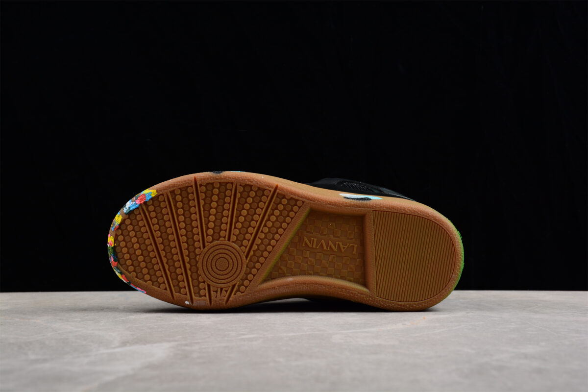 Lanvin Curb Black Gum Shoes Multicolor Color