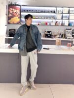 23FW Buckle Embroidery Logo Pants