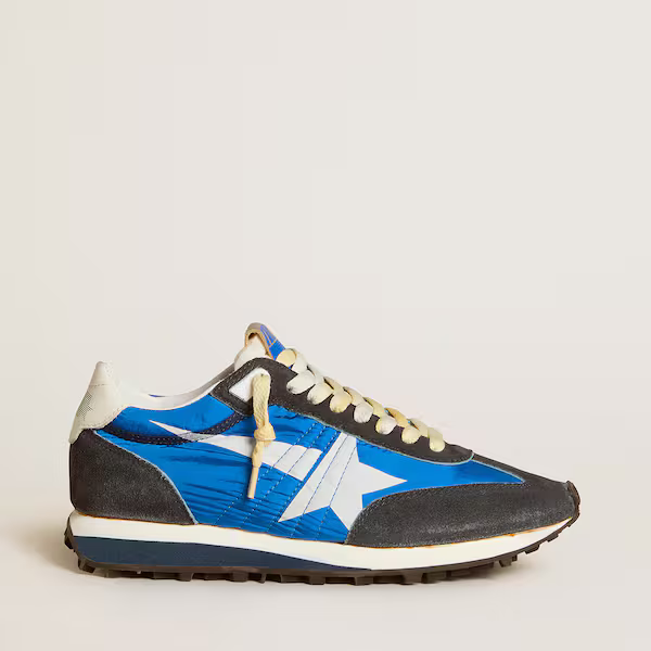 Marathon with blue nylon upper and white star