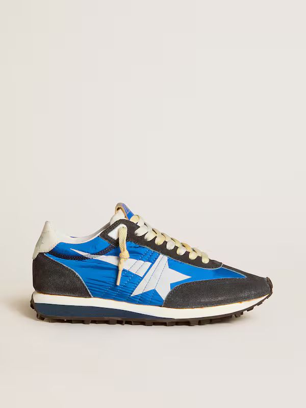 Marathon with blue nylon upper and white star