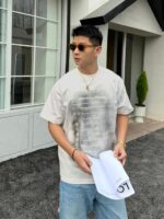 Misty Gradual Change Color Logo T-Shirt