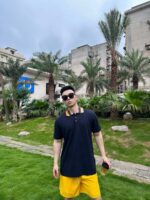 Neckline Braid Logo Polo T-Shirt
