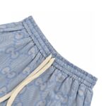 24ss Haze Blue Full Double G Logo Jacquard Weave Short