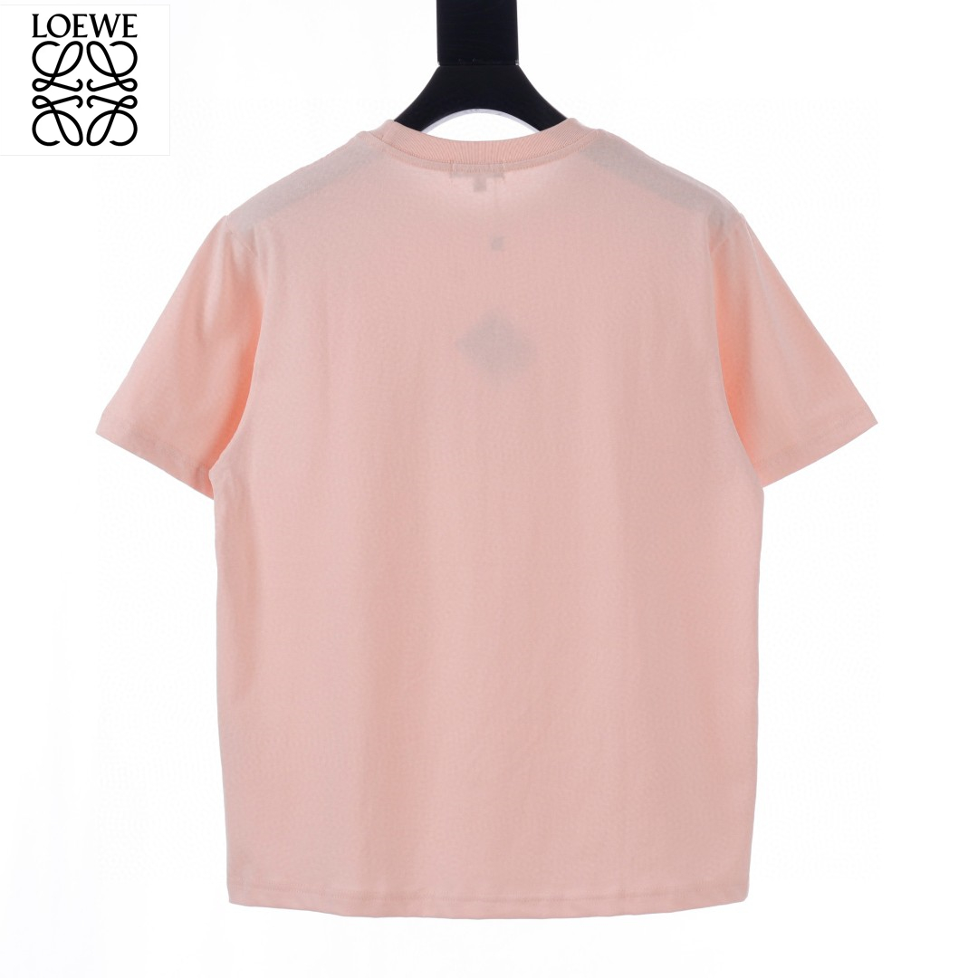 Loewe Embroidery Big Logo Pure Color T-Shirt