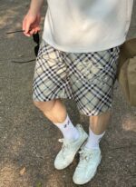 Embroidery Warhorse Logo Plaid Beach Short