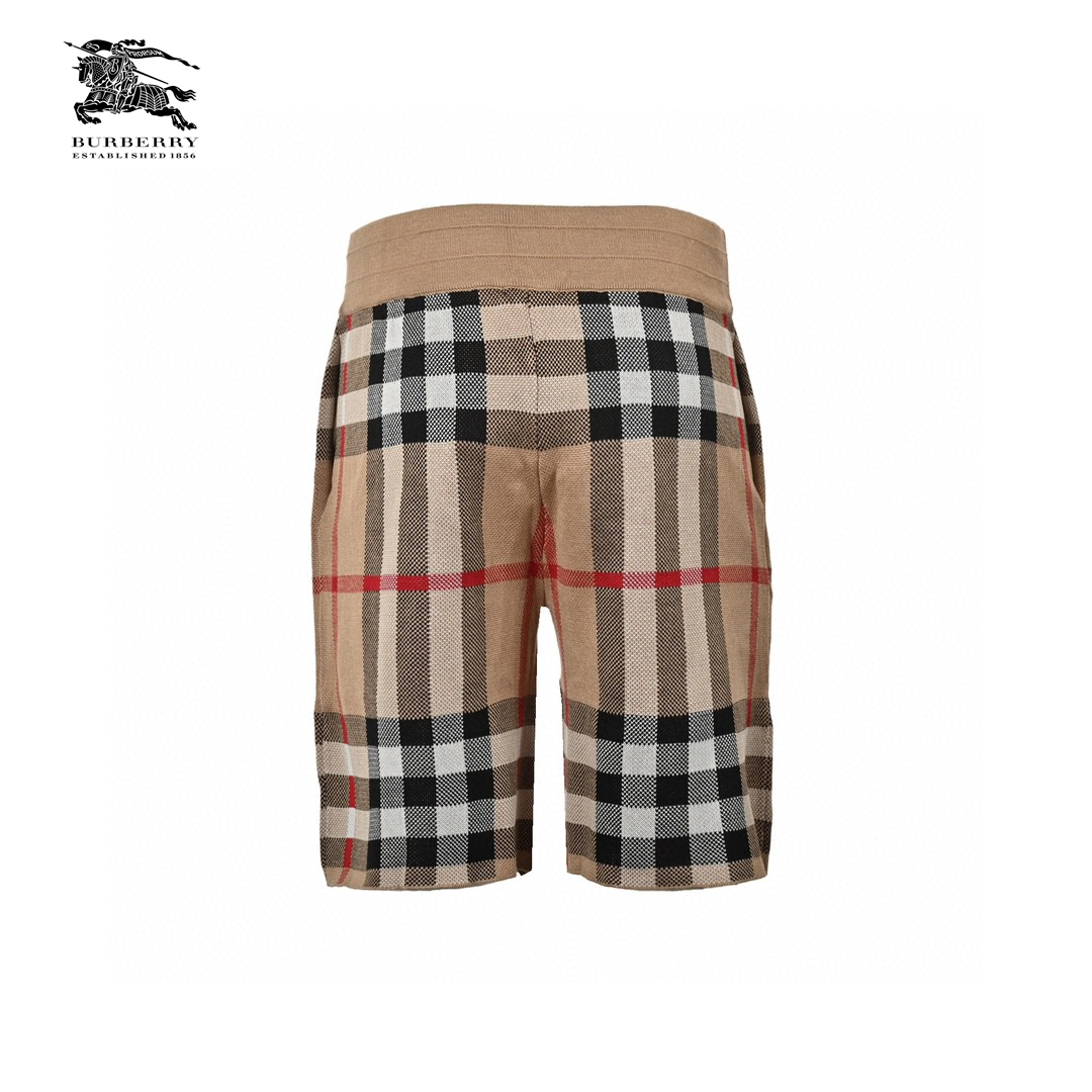 24ss Classic Big Plaid Knit Short