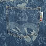 24ss Liquid State Heart Logo Denim Short