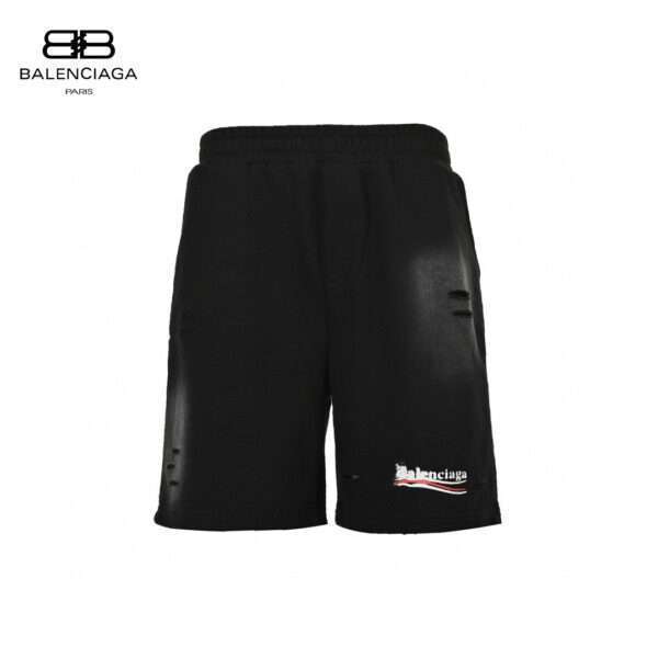 24ss Blurry Coca Cola Logo Broken Holes Short
