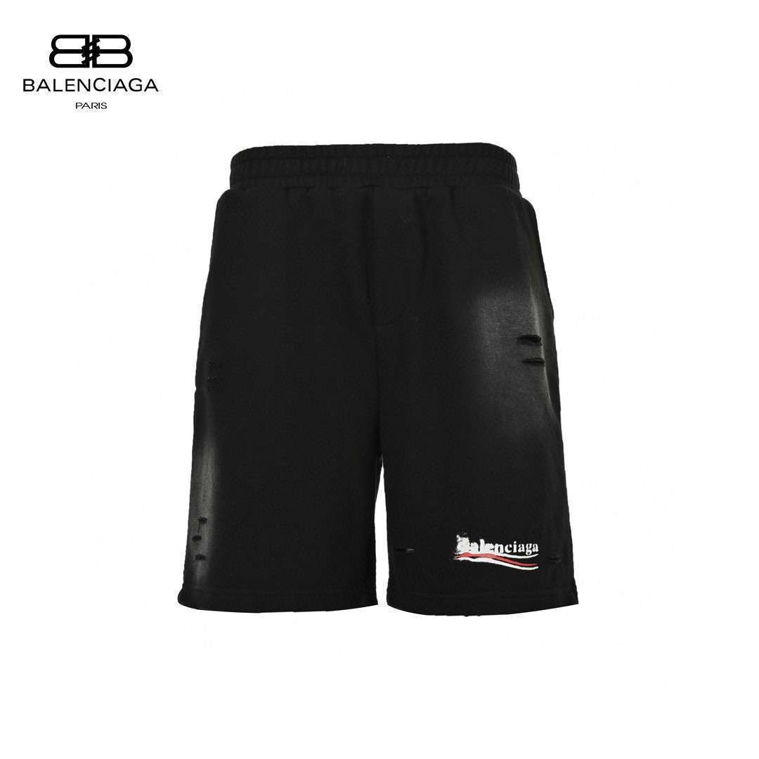 24ss Blurry Coca Cola Logo Broken Holes Short