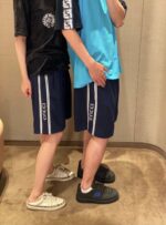 Side Electric Blue Logo Short
