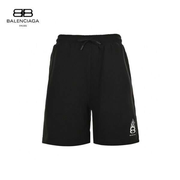 24ss Embroidery Flame Logo Short