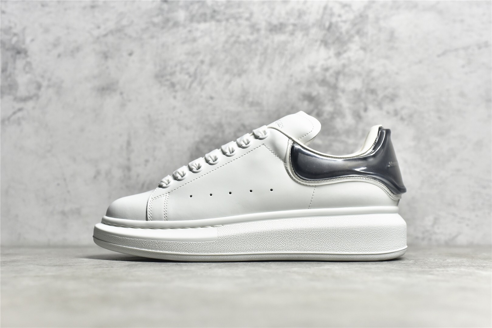 Alexander McQueen Oversized Sole Sneaker Clear Gray Heel
