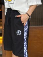 Side Monogram Braid Logo Short