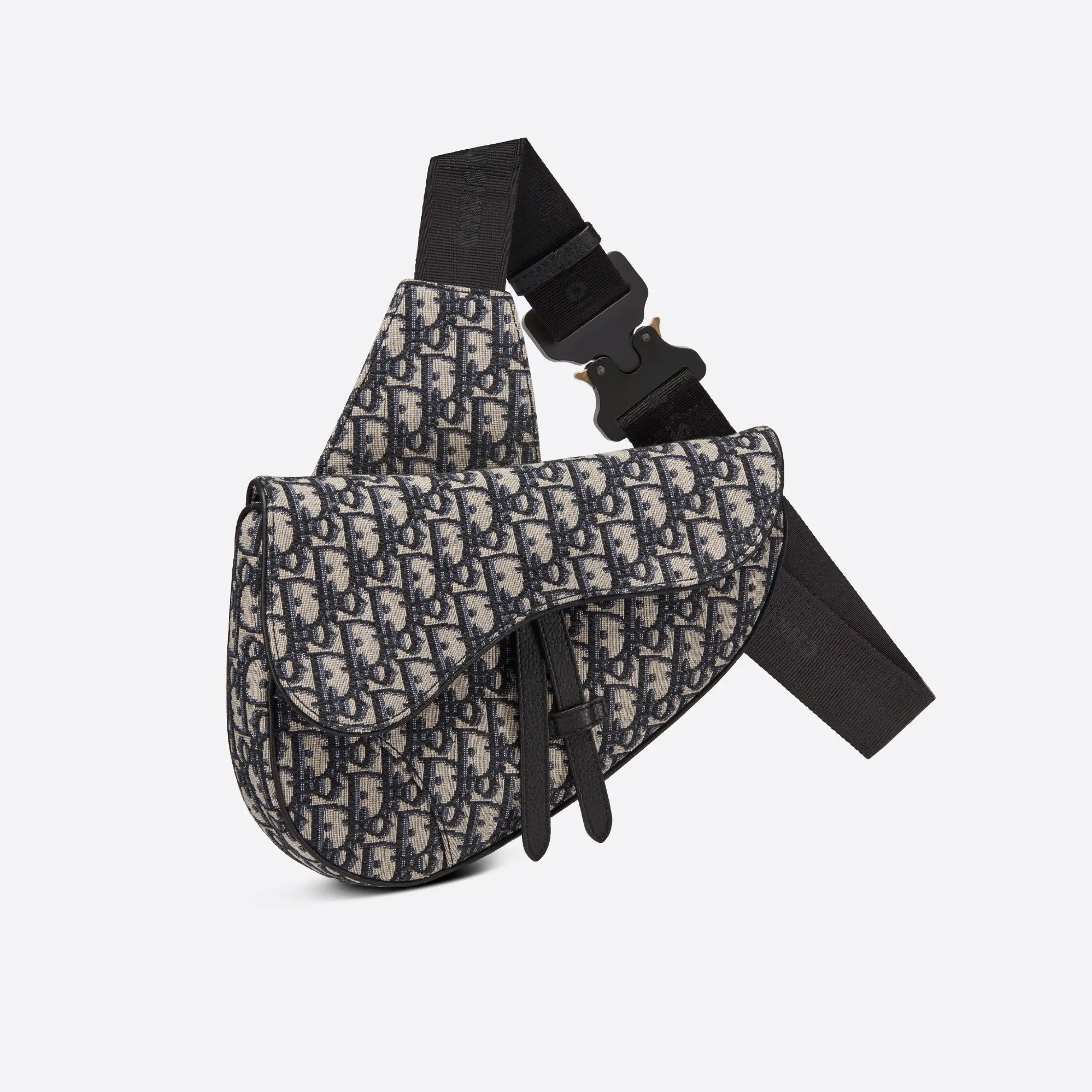 Oblique Full Monogram Logo Saddle Bag