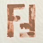24ss Hand Drawing Gradual Change Color Double F Logo T-Shirt