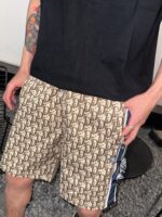 24ss Full Logo Jacquard Weave Side Braid Short