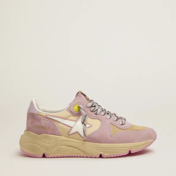 Pastel pink Running Sole sneakers with white star