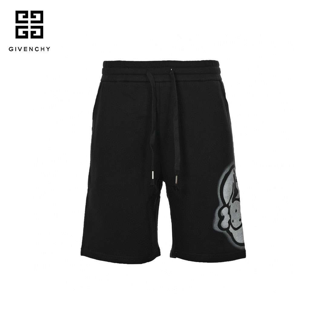 24ss Graffiti Dog's Head Logo Short