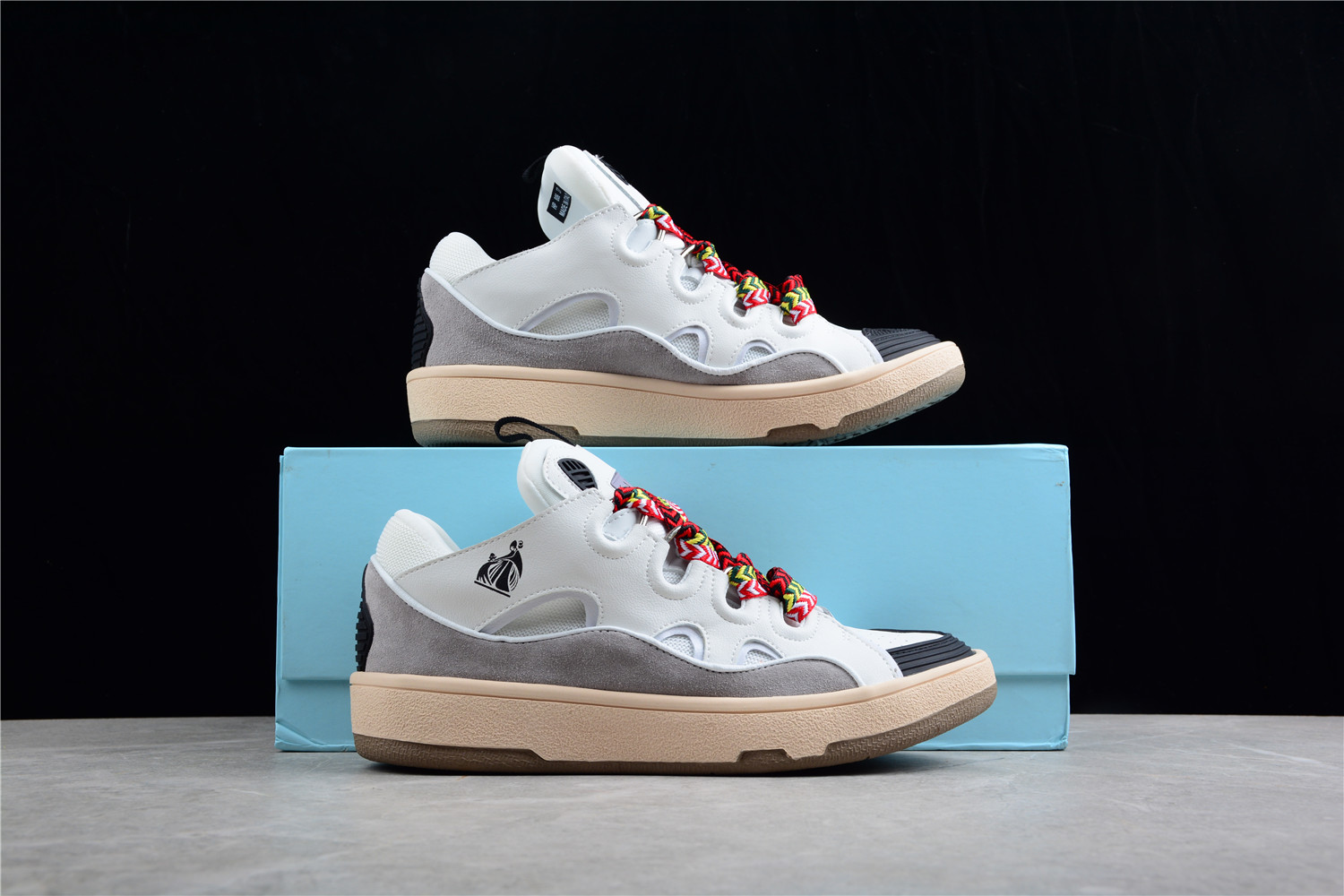 Lanvin Curb Leather Sneakers