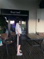 24ss Side Stripe Braid Short