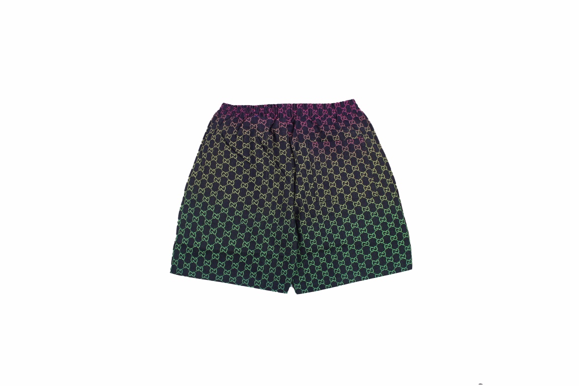 Grandual Change Color Monogram Logo Denim Short