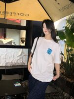 24ss Joint Color Towel Embroidery Logo T-Shirt