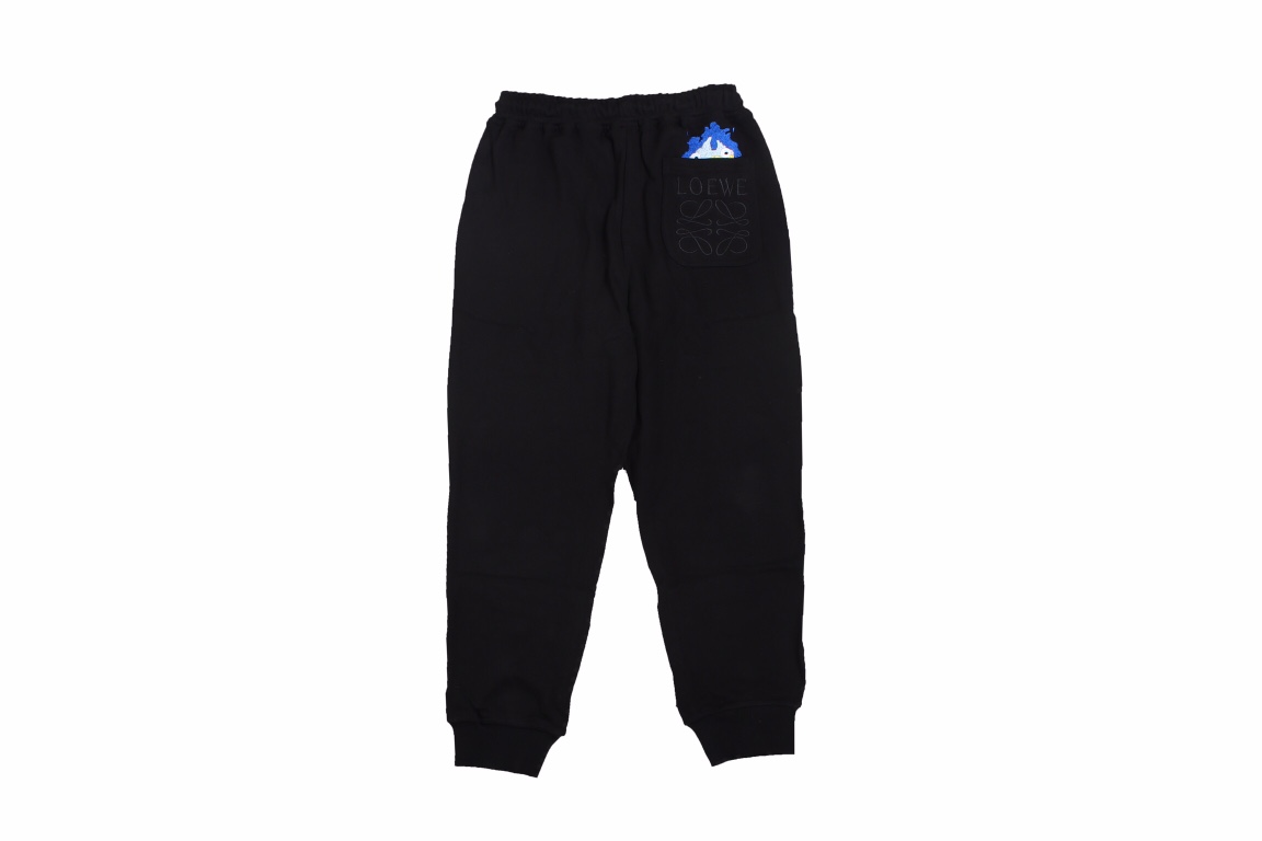 Howl's Moving Castle Flame Embroidery Logo Pants