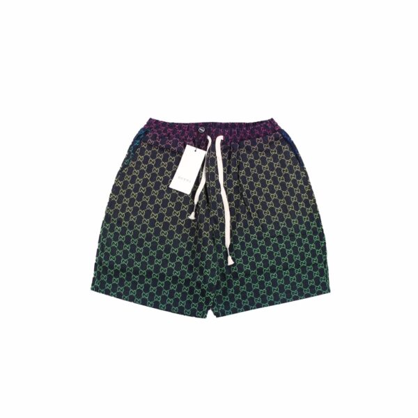 Grandual Change Color Monogram Logo Denim Short