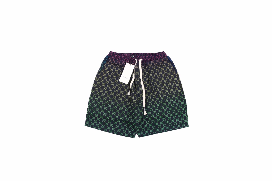 Grandual Change Color Monogram Logo Denim Short