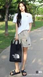 23ss Joint Color Pocket Overalls Short