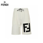 24ss Big Double F Logo Flocking Short