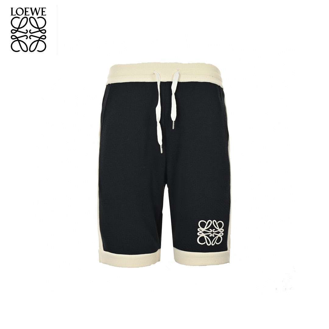 Joint Color Embroidery Logo Wafle Short