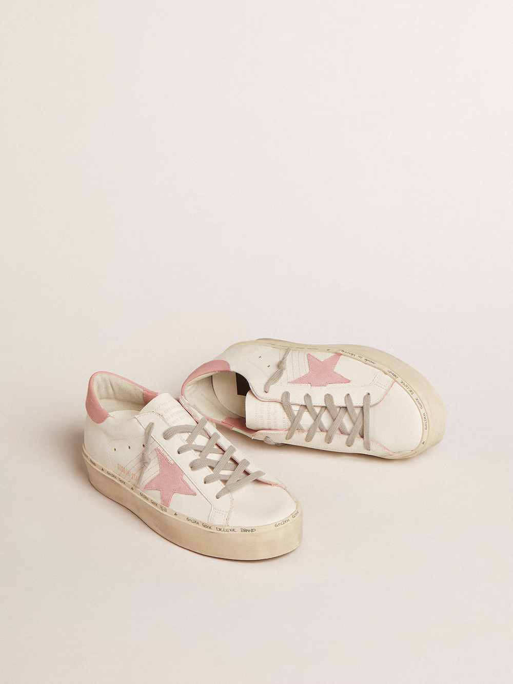 Hi Star with suede star and old rose leather heel tab