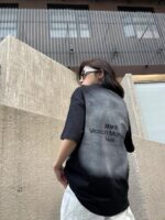 Misty Gradual Change Color Logo T-Shirt
