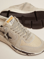 Running Sole sneakers in mesh and ice-gray suede