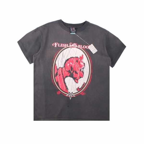Red Devil Logo Worn Out T-Shirt