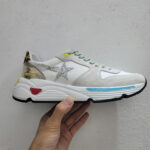 Running Sole sneakers in suede with glitter and leopard print