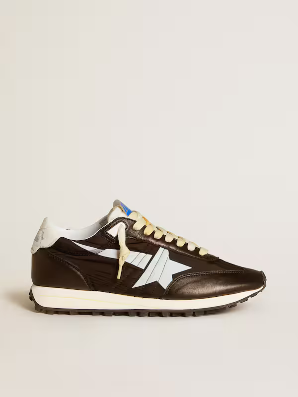 Marathon with black nylon upper and white star