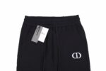 23Fw Classic Series Black and White Embroidery Logo Pants