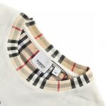 24ss Plaid Neckline Embroidery Logo T-Shirt