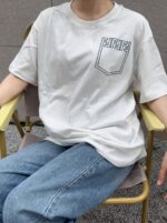 24ss FF Embroidery Logo Fake Pocket T-Shirt