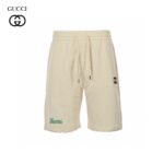 Embroidery Double G Signature Logo Cotton Short